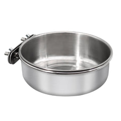 DVHEY grand bol alimentation oiseaux en inox, durable et anti-déversement.