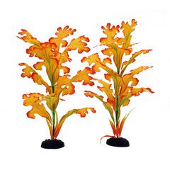 DVHEY plante d'aquarium en soie 12pouces jaune, aspect naturel pour décor et cachettes