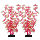 DVHEY: plantes d'aquarium en soie 16 pouces, décor blanc et rose élégant.