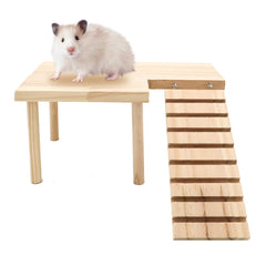 DVHEY plateforme en bois pour petits animaux avec pieds, parfaite pour grimper et se reposer.