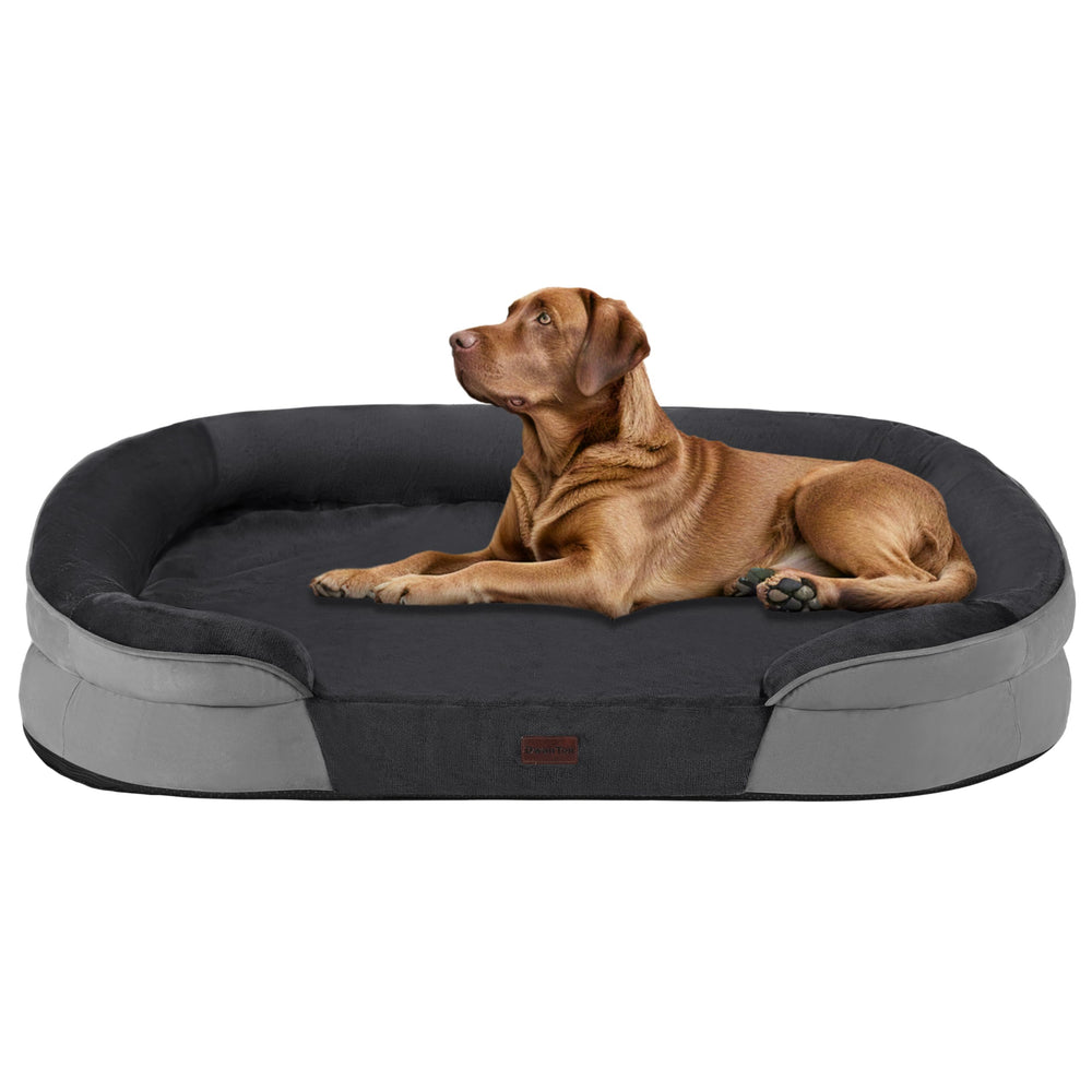 Dwanton lit chien orthopedique gel-memoire, soutien confortable pour les articulations.