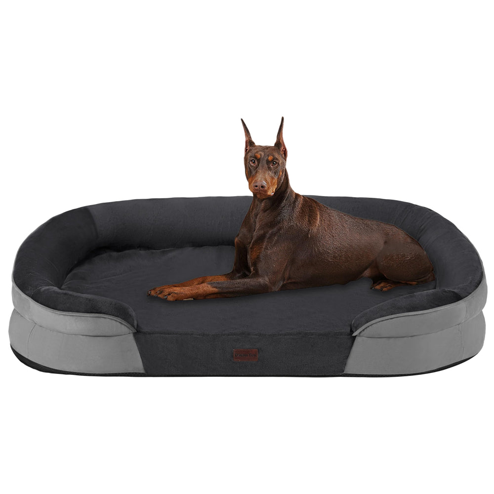 Dwanton lit orthopédique extragrand gel mémoire offre soutien confortable pour chiens de grande taille