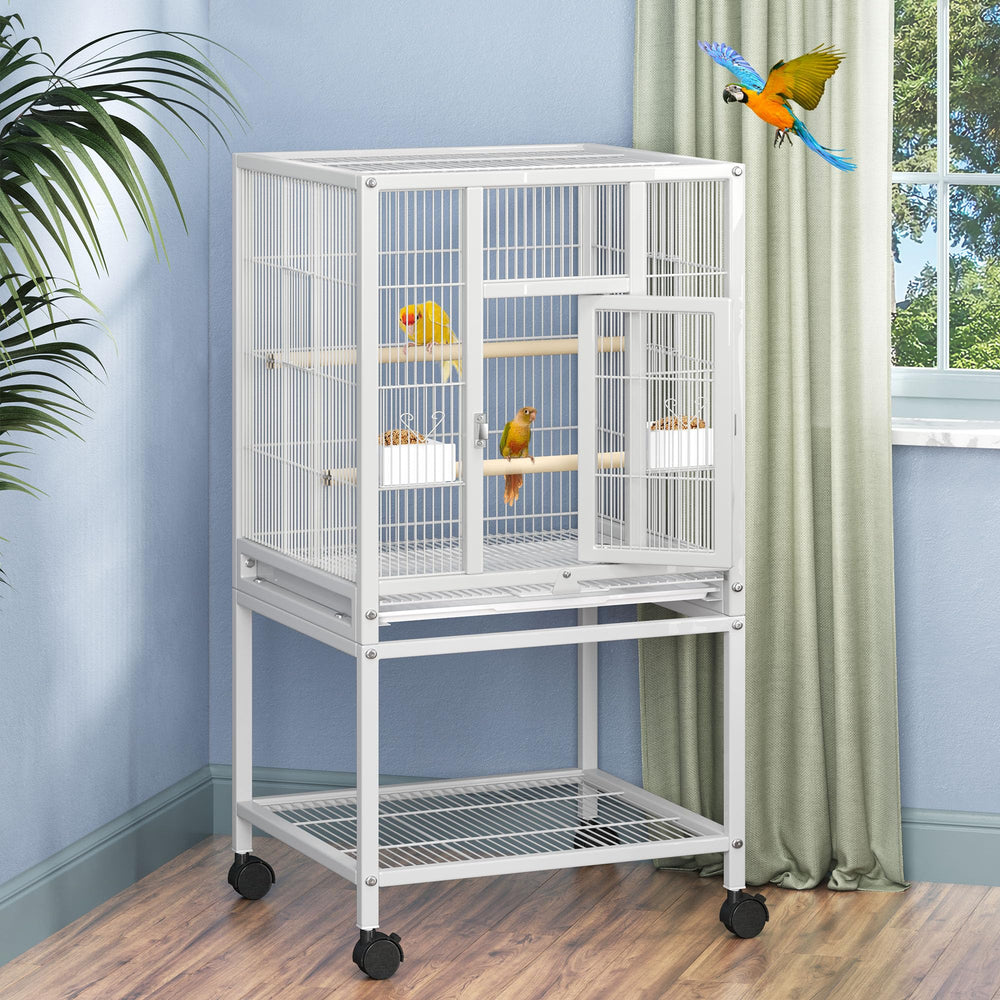 DWVO cage-oiseau 41 pouces, espace généreux pour vol et repos des oiseaux.