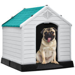 DWVO maison chien exterieure bleue: refuge solide et confortable.