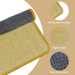DYAUS tapis-grattage-lapin-sisal-naturel, facile à nettoyer après utilisation.
