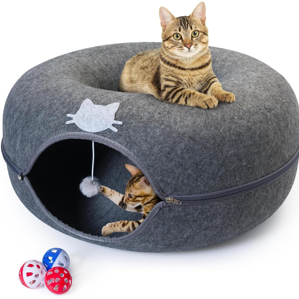 Meow Mansion par E & E's, grotte chat donut et tunnel pour jeu et repos