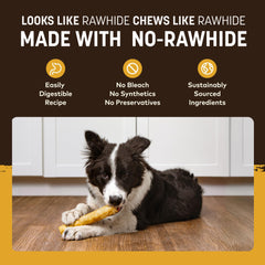 Earth Animal No Hide Chews – goût beurre de cacahuète pour chien moyen