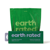 Earth Rated sacs crottes chien lavande, pratiques et résistants pour les promenades.