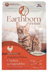 Earthborn Holistic Primitive Feline - croquettes sans céréales, sac refermable, fraîcheur durable