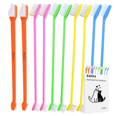 Brosse Easya double-tête pour chiots et petits chiens, nettoyage ciblé.