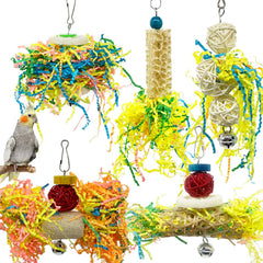 EBaokuup perroquet jouet dechirure rotin eponges vegetales, stimulation tactile et sécurité