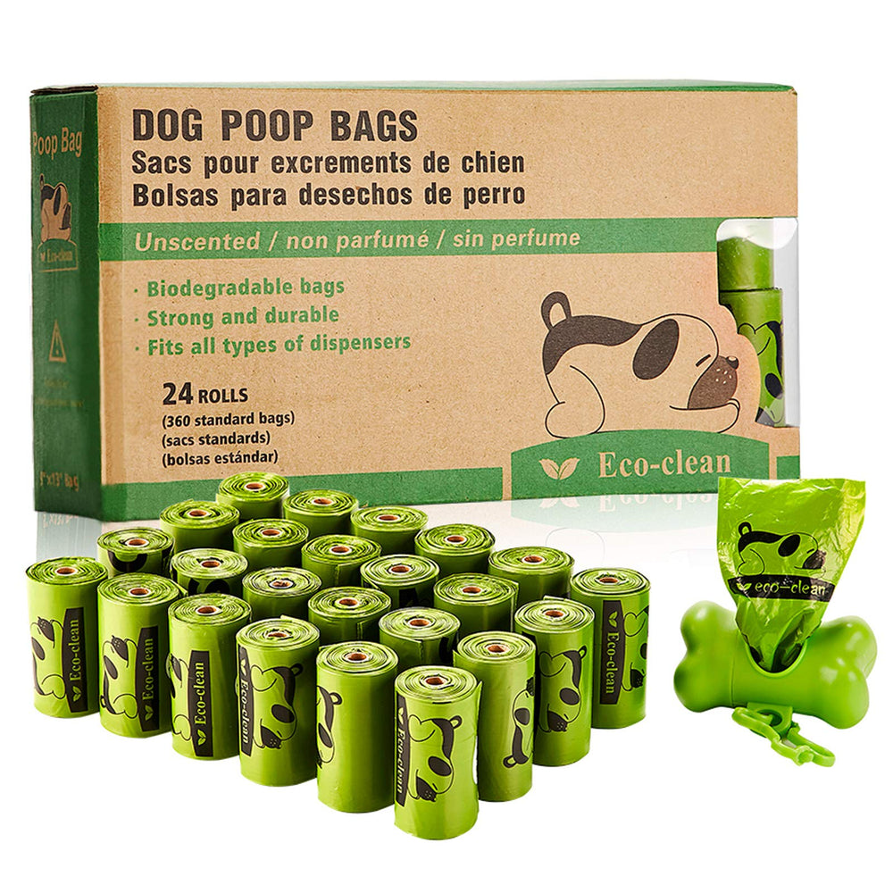 Sacs ECO-CLEAN pour chien 9x13 sans parfum, pratique et sans odeurs