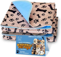 ÉcoHYPE Tapis Pipis grand 35x31, lot de deux, absorbant et étanche pour chiens.