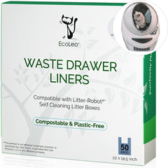 EcoLeo: liner pour Litter-Robot, format 50 pièces, pratique et résistant.