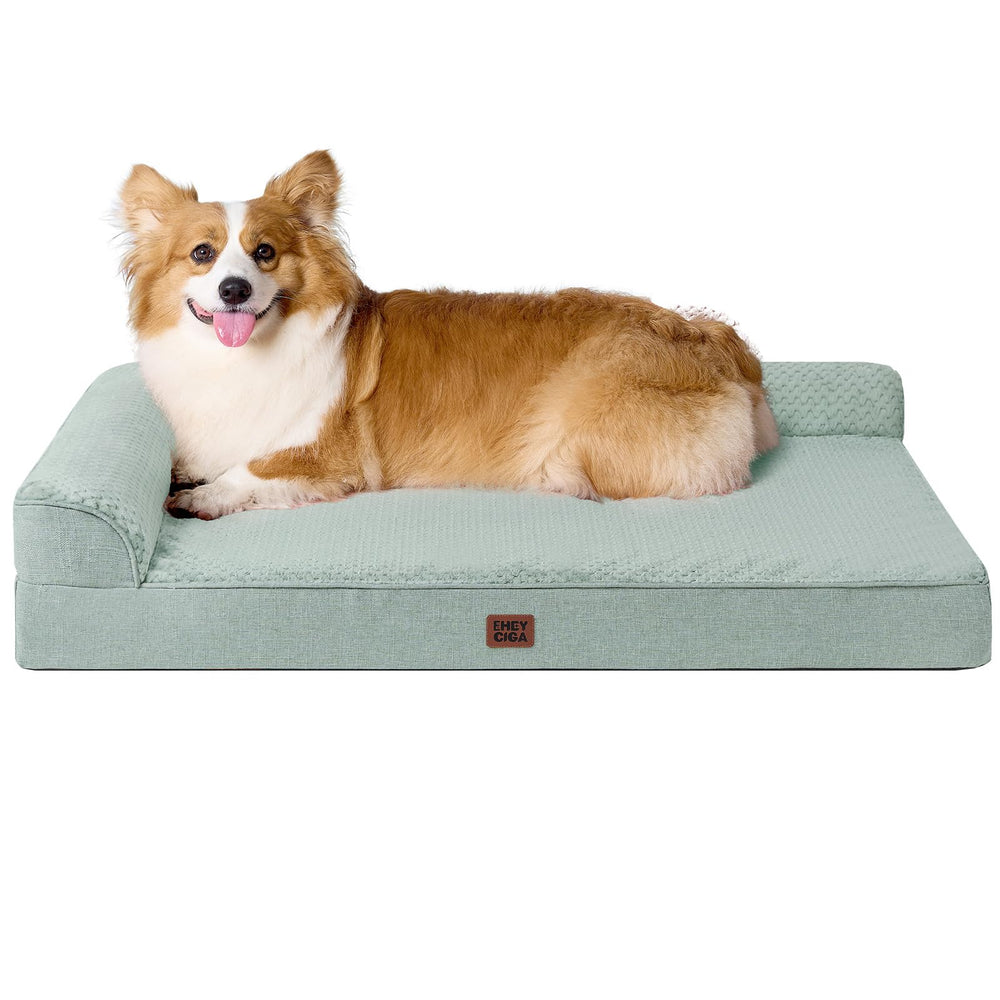 EHEYCIGA lit canape-chien mousse mémoire nid abeille, soutien confortable pour siestes prolongées.