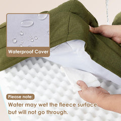 Lit EHEYCIGA pour chien avec couverture imperméable et protection interne.