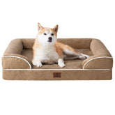 EHEYCIGA lit chien orthopedique avec mémoire de forme pour soutien articulaire