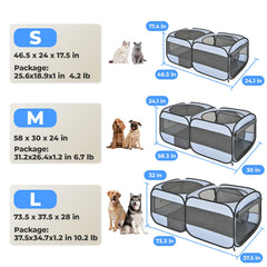 EighteenTek 2-en-1 Playpen: porte d’accès et ventilation optimisée.
