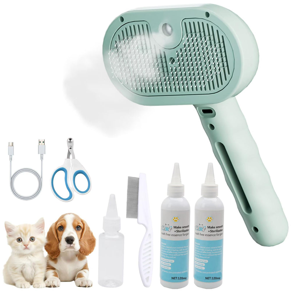 ElaPhrenix Brosse vapeur pour chat poils longs, pelage lisse et soyeux.