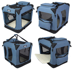 EliteField caisse-chien soft-crate avec sac de transport inclus, déplacement pratique.