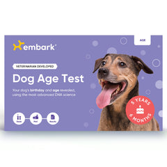 Embark kit d’âge canin emballage: emballage clair et pratique pour démarrer.