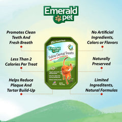Bocal Emerald Pet de 11 oz pour friandises dentaires, pratique à servir.