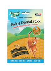 Emabold Pet Feline Dental Stixx emballage poulet et citrouille, pratique et appétissant pour chats.