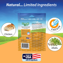 Recette saumon d’Emerald Pet Feline Dental Treats, saveur délicate et plaisir sensoriel