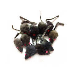 emours souris peluche réaliste gris pour stimulation et jeu actif