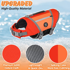 Gilet EMUST avec bandes réfléchissantes pour une visibilité accrue sur l’eau.