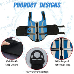 EMUST gilet sauvetage bleu boucles ajustables et fermeture rapide