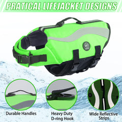EMUST gilet sauvetage chien flottant amovible avant, réduction pression sur le cou.