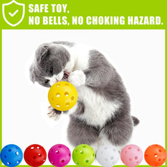 Balle ENERKEEN avec léger rebond, divertissement durable pour chats joueurs.