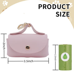 ENWIQUE distributeur sacs crottes portable attache laisse rose, balade sans tracas
