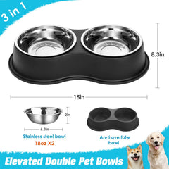 Support élevé en résine EpetsLove pour repas confortable