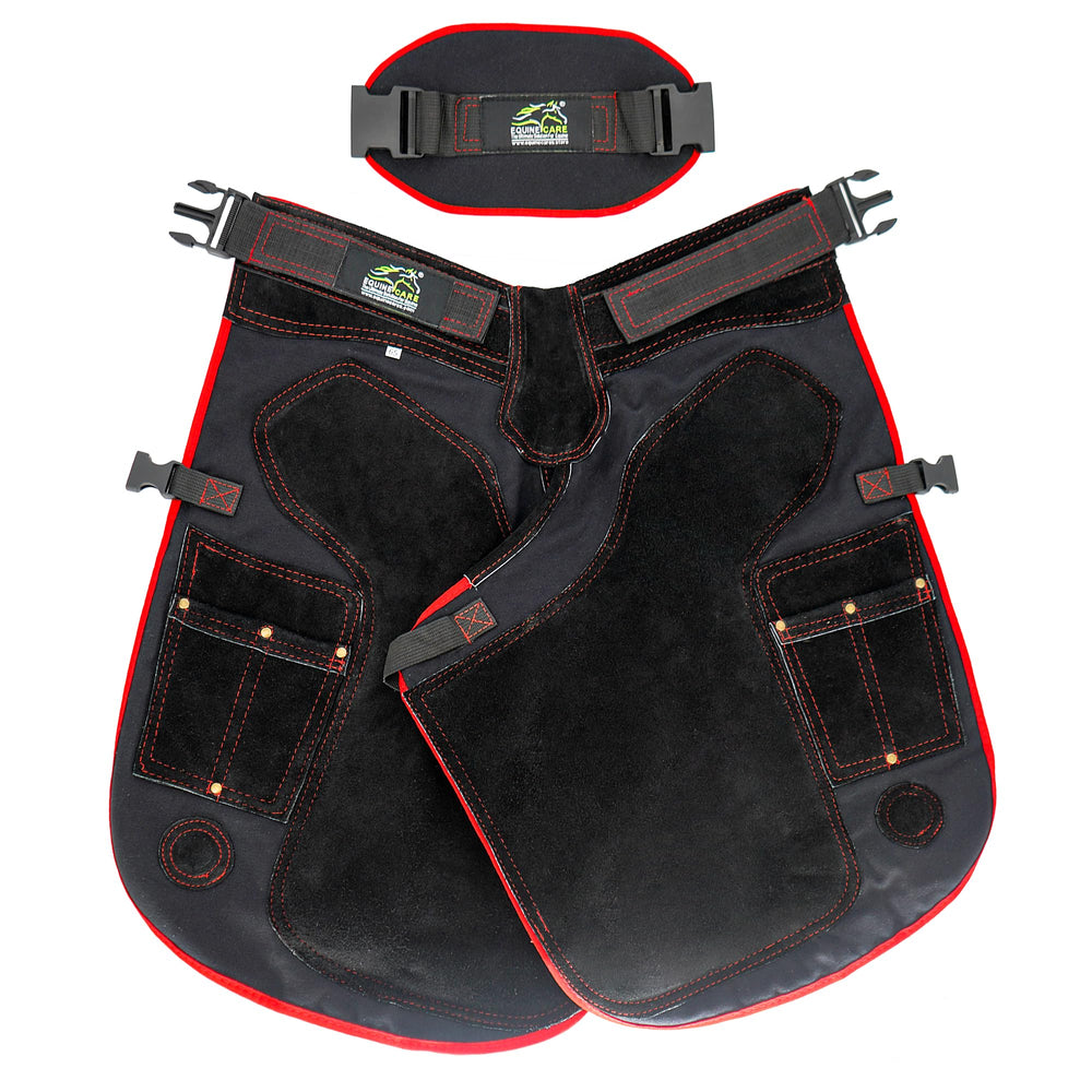 Tablier de maréchal-ferrant Equine Care vue d’ensemble, protection durable et ergonomie