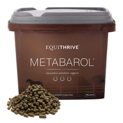 Équithrive Metabarol: emballage clair pour faciliter l'ajout à la ration