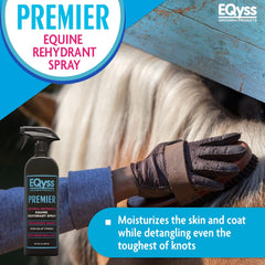 Eqyss Premier Equine Spray: brillance naturelle et fini soyeux