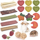 ERKOON 33PCS: jouets à mâcher pour lapins stimulant la mastication et l’activité