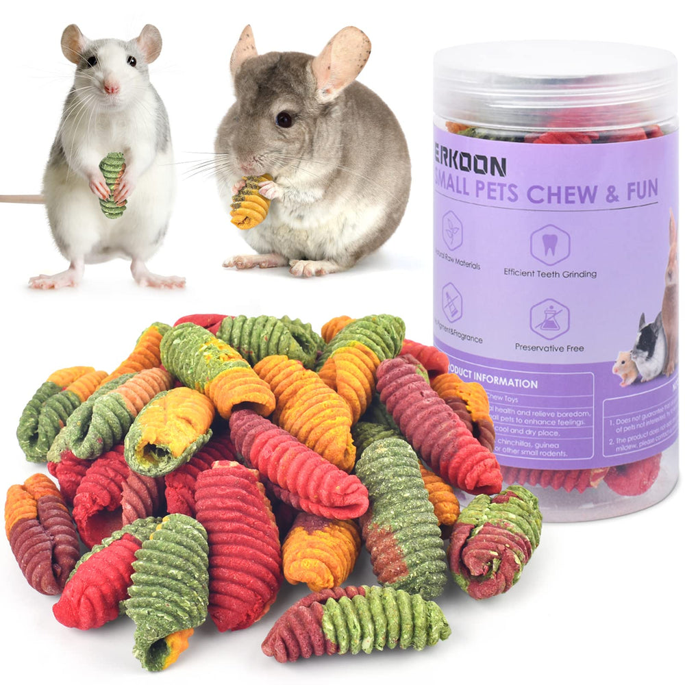 ERKOON chinchilla friandises spirale colorée pour réconfort et récompense dans la cage.