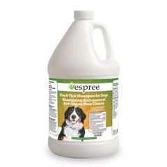 Shampoing Espree Puces et Tiques pour chien, bouteille prête à l’emploi, expérience de bain simple.
