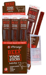 etta says Yumm Sticks boeuf dans sachet - friandise naturelle pour chien