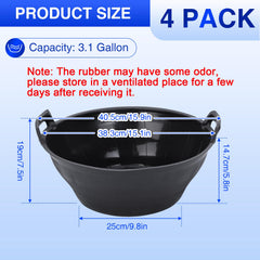 EUBUY abreuvoir caoutchouc, diamètre supérieur 38,3 cm — capacité généreuse pour grande ration.