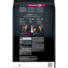 Eukanuba Adult Small Bites croquettes forme Poulet, premier ingrédient de qualité.