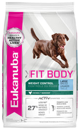 Eukanuba Fit Body pour grande race; croquettes, aide potentielle au contrôle du poids.