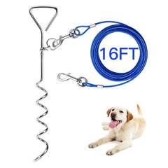 Evilplan câble d’attache chien 16 pieds, sécurité et liberté en extérieur.