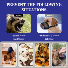 Evollax museau chien serrages ajustables xl garantissent un ajustement personnalisé et sûr