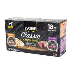 Assiette contenant Evolve Dinde et Venaison, plat humide savoureux pour chien.