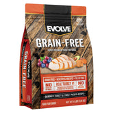 Evolve sans céréales dinde et patate douce, sac scellé idéal pour chiens sensibles