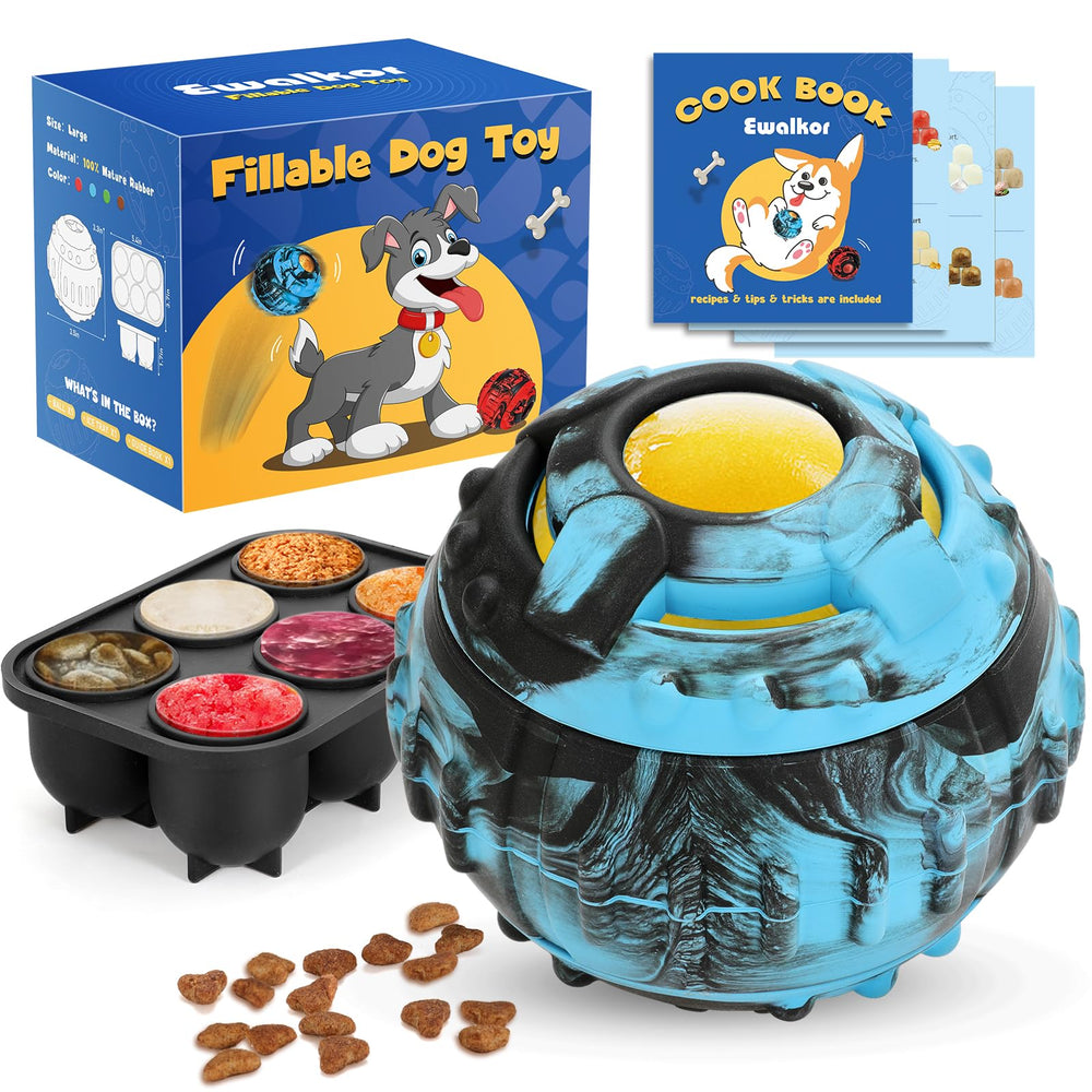 Jouet 4-en-1 Ewalkor ballon-puzzle stimule l’esprit du chien avec des friandises glacées